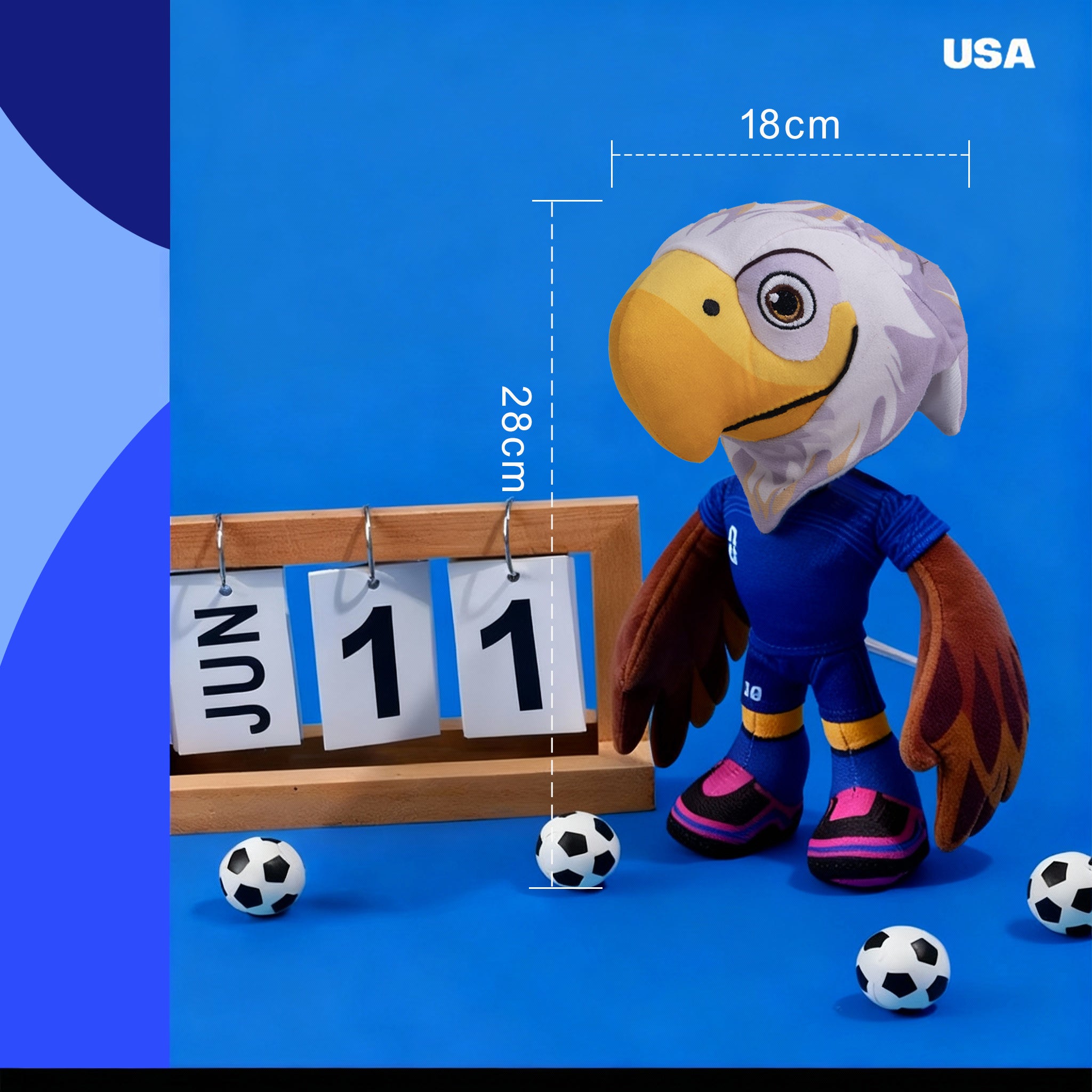 USA x Canada x Mexico 2026 World Cup Mascot Plush